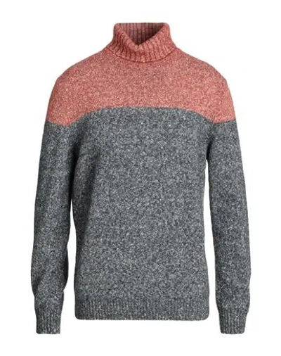 Heritage Man Turtleneck Brick Size 44 Alpaca Wool, Cotton, Polyamide, Wool In Red