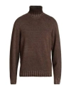 Heritage Man Turtleneck Chocolate Brown Size 36 Wool, Cashmere In Brown