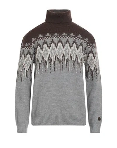 Heritage Man Turtleneck Dark Brown Size 40 Alpaca Wool, Virgin Wool