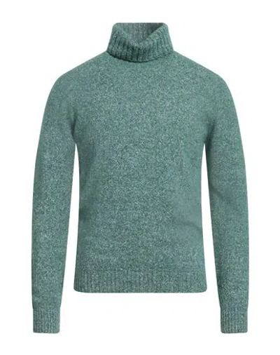 Heritage Man Turtleneck Green Size 38 Alpaca Wool, Cotton, Polyamide, Wool