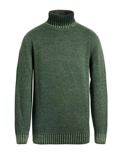 Heritage Man Turtleneck Green Size 44 Wool, Cashmere In Multi