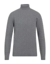 Heritage Man Turtleneck Grey Size 42 Virgin Wool, Cashmere In Grey