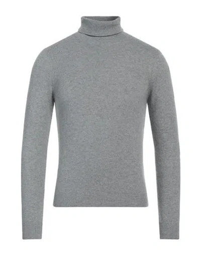 Heritage Man Turtleneck Grey Size 48 Polyamide, Wool, Viscose, Cashmere In Gray
