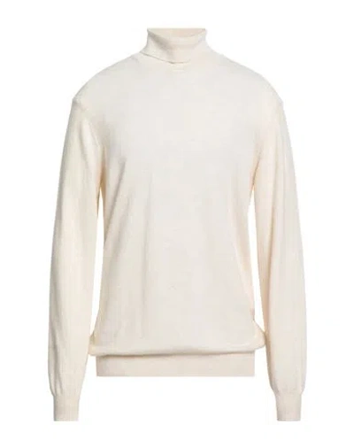 Heritage Man Turtleneck Ivory Size 46 Polyamide, Wool, Viscose, Cashmere In Neutral