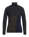 Heritage Man Turtleneck Midnight Blue Size 42 Virgin Wool In Blue