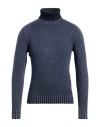 Heritage Man Turtleneck Midnight Blue Size 40 Wool, Cashmere In Blue