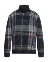 Heritage Man Turtleneck Midnight Blue Size 42 Alpaca Wool, Polyamide, Virgin Wool In Blue