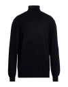 Heritage Man Turtleneck Midnight Blue Size 46 Merino Wool In Blue