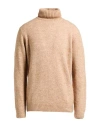 Heritage Man Turtleneck Sand Size 44 Alpaca Wool, Cotton, Polyamide, Wool In Pink