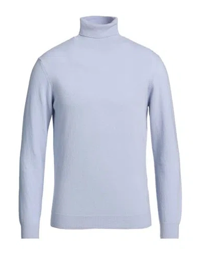 Heritage Man Turtleneck Sky Blue Size 48 Wool, Cashmere