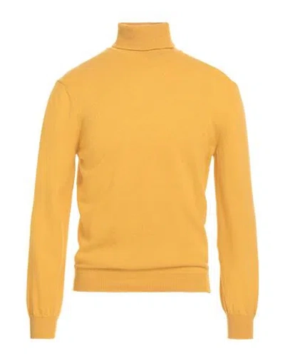 Heritage Man Turtleneck Yellow Size 38 Wool, Cashmere