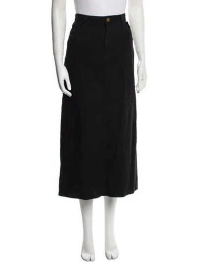 Pre-owned Heritage Midi Length Skirt In Black