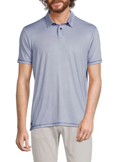 Heritage Report Collection Men's 360 Performance Print Polo In Blue