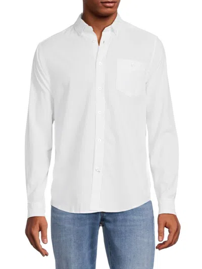 Heritage Report Collection Men's Button Down Oxford Shirt In White