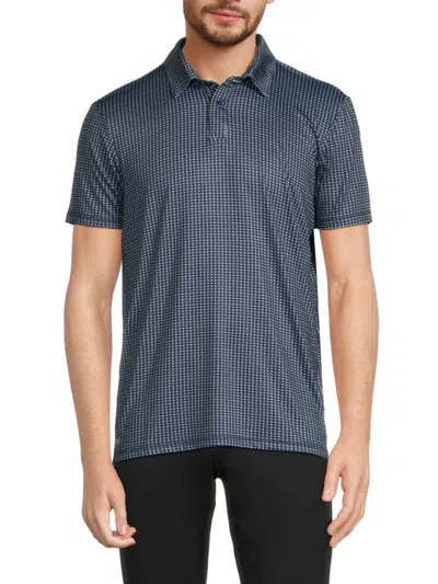 Heritage Report Collection Men's Geometric Print Polo In Navy