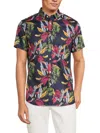 HERITAGE REPORT COLLECTION MEN'S TROPICAL BUTTON DOWN SHIRT