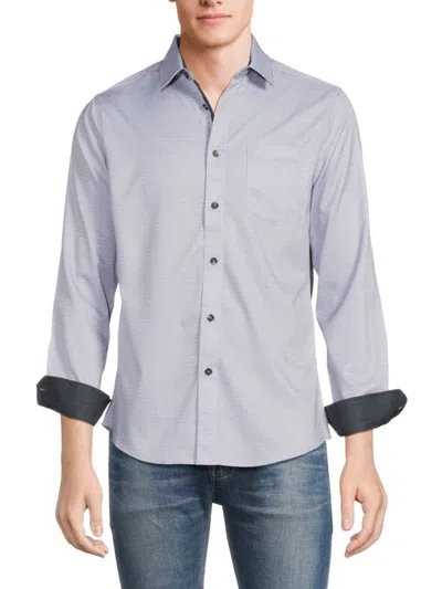 Heritage Report Collection Men's Micro Pattern Shirt In Dusk