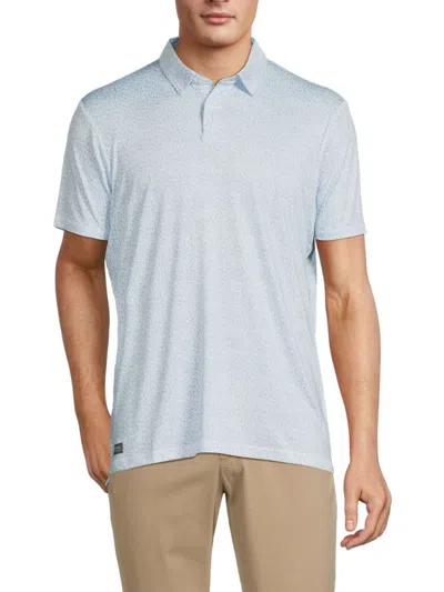 Heritage Report Collection Men's Print Polo In Light Blue