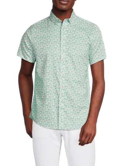Heritage Report Collection Men's Print Short Sleeve Shirt In Green