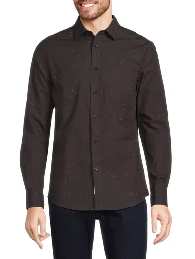 Heritage Report Collection Men's Solid Long Sleeve Shirt In Charcoal