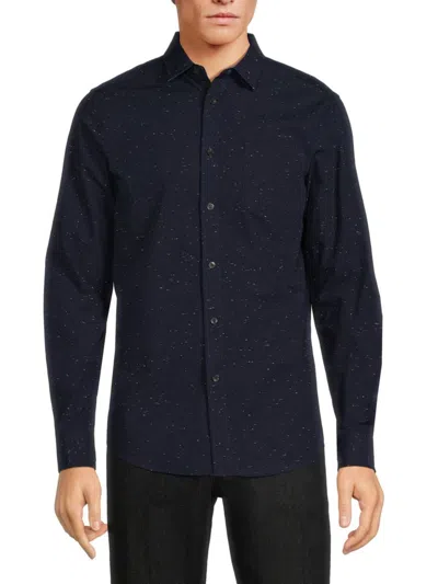 Heritage Report Collection Men's Solid Long Sleeve Shirt In Navy