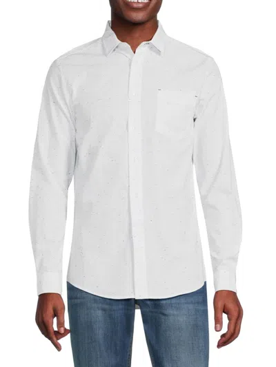 Heritage Report Collection Men's Solid Long Sleeve Shirt In White