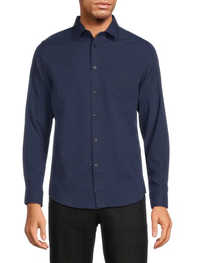Heritage Report Collection Men's Solid Shirt In Navy
