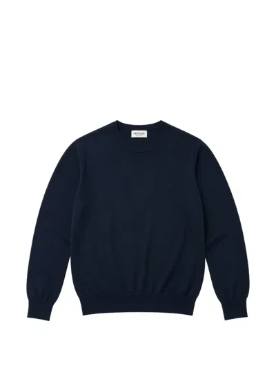 Heritage Ribbed-trim Sweater In Blue