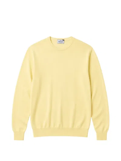 Heritage Ribbed-trim Sweater In Yellow