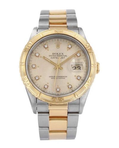 Heritage Rolex Men's Datejust Diamond Watch, Circa 1991 (authentic ) In Gray
