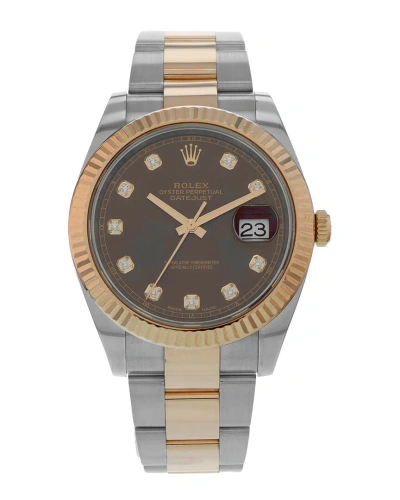 Heritage Rolex Men's Datejust Diamond Watch, Circa 2020 (authentic ) In Metallic