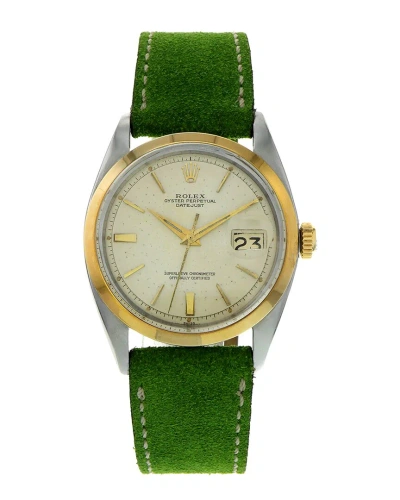Heritage Rolex Men's Datejust Watch, Circa 1963 (authentic ) In Green
