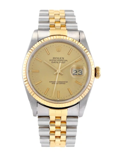 Heritage Rolex Men's Datejust Watch, Circa 1991 (authentic ) In Gold