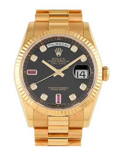 Heritage Rolex Men's Day-date Watch, Circa 2015 (authentic ) In Gold