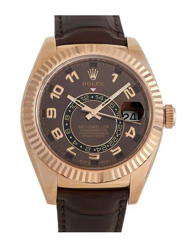 Heritage Rolex Men's Sky-dweller Watch, Circa 2016 (authentic ) In Gold
