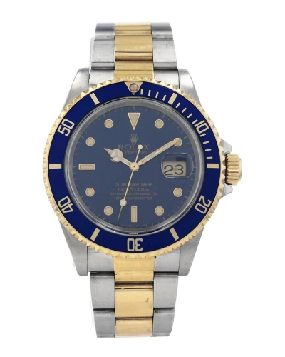 Heritage Rolex Men's Submariner Watch, Circa 1991 (authentic ) In Blue