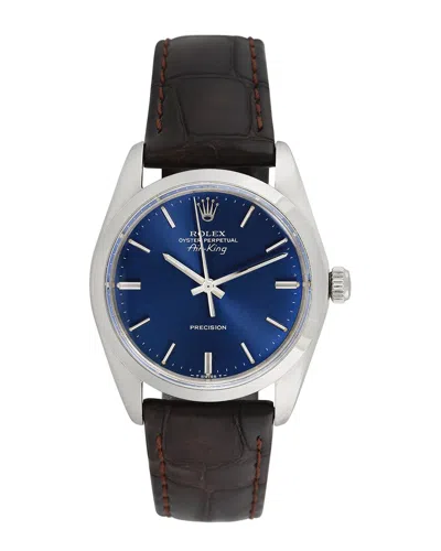 Pre-owned Heritage Rolex Rolex Men's Airking Watch, Circa 1960's/1970's (pre-loved) In Blue