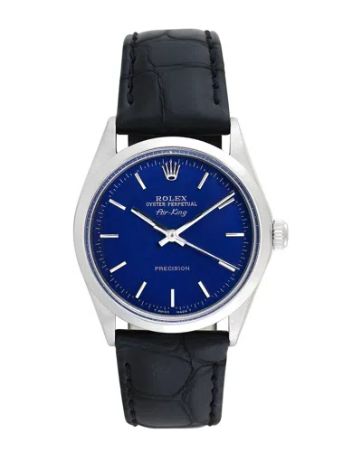 Pre-owned Heritage Rolex Rolex Men's Airking Watch, Circa 1960's/1970's (pre-loved) In Blue