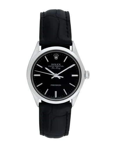 Pre-owned Heritage Rolex Rolex Men's Airking Watch, Circa 1970's (pre-loved) In Black