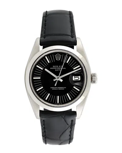 Pre-owned Heritage Rolex Rolex Men's Date Watch, Circa 1960's/1970's (pre-loved) In Black