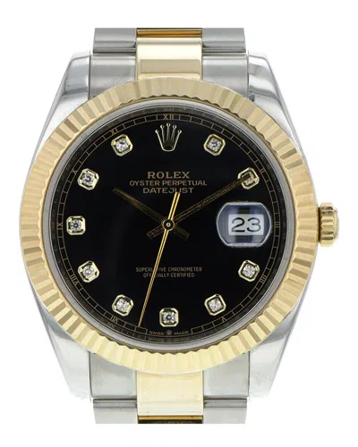 Heritage Rolex Rolex Men's Datejust 41mm Diamond Watch (authentic ) In Metallic