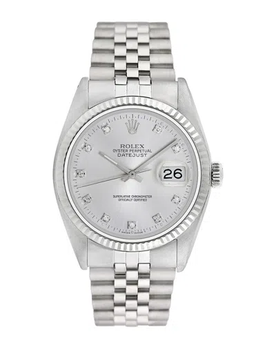 Heritage Rolex Rolex Men's Datejust Diamond Watch, Circa 1980s (authentic ) In Metallic