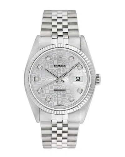 Heritage Rolex Rolex Men's Datejust Diamond Watch, Circa 1990s (authentic ) In Metallic