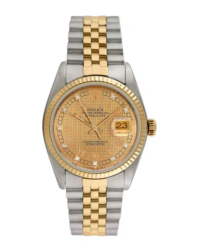 Heritage Rolex Rolex Men's Datejust Diamond Watch, Circa 1990s () In Multi