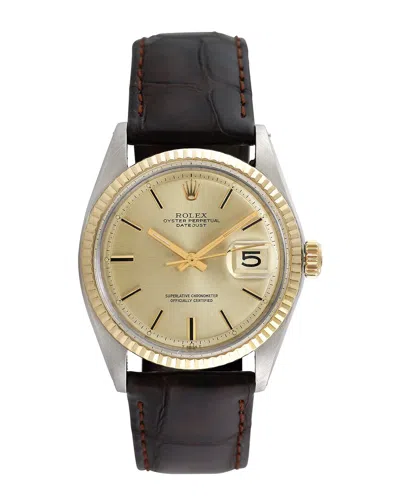 Pre-owned Heritage Rolex Rolex Men's Datejust Watch, Circa 1950's/1960's (pre-loved) In Black