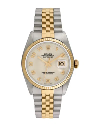Heritage Rolex Rolex Men's Datejust Watch, Circa 2000s (authentic ) In Gold