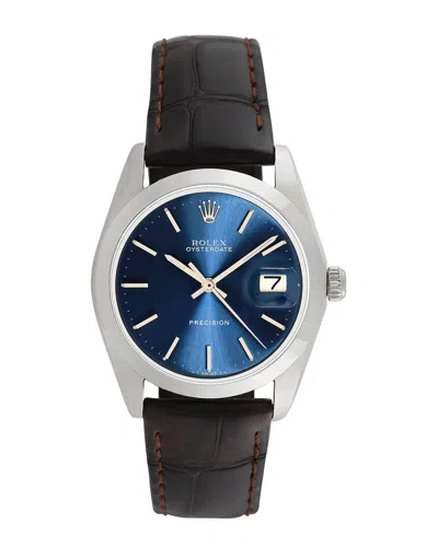 Heritage Rolex Rolex Men's Oysterdate Watch, Circa 1960s (authentic ) In Blue