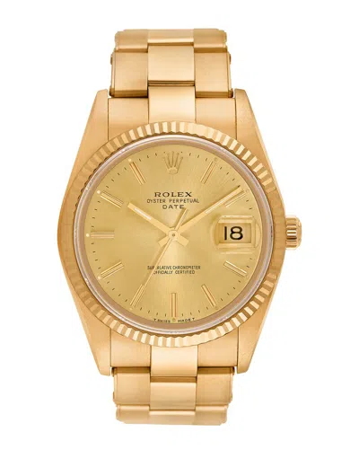 Heritage Rolex Rolex Mens Date Watch, Circa 1990s (authentic ) In Gold