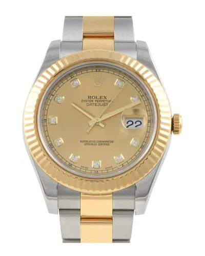 Heritage Rolex Rolex Mens Datejust Diamond Watch (pre-loved)