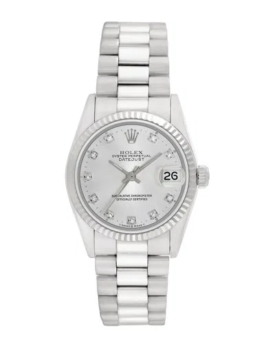 Heritage Rolex Rolex Midsize President Diamond Watch, Circa 1990s (authentic ) In Metallic